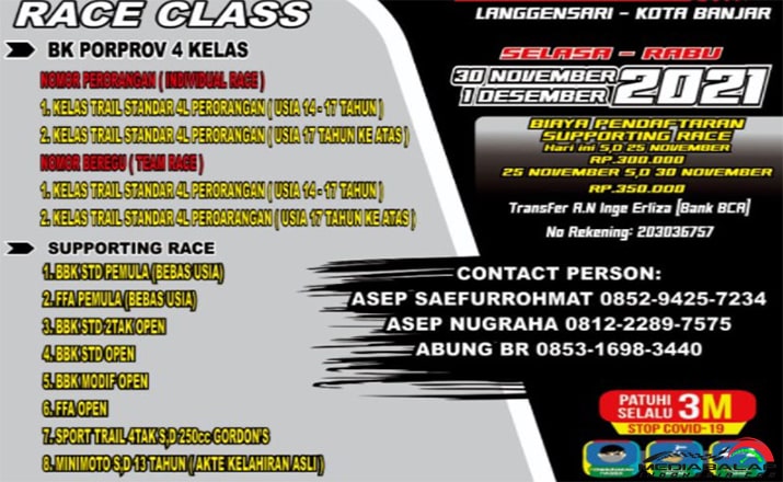 Jadwal dan Biaya Pendaftaran GTX CHAMPIONSHIP Kota Banjar